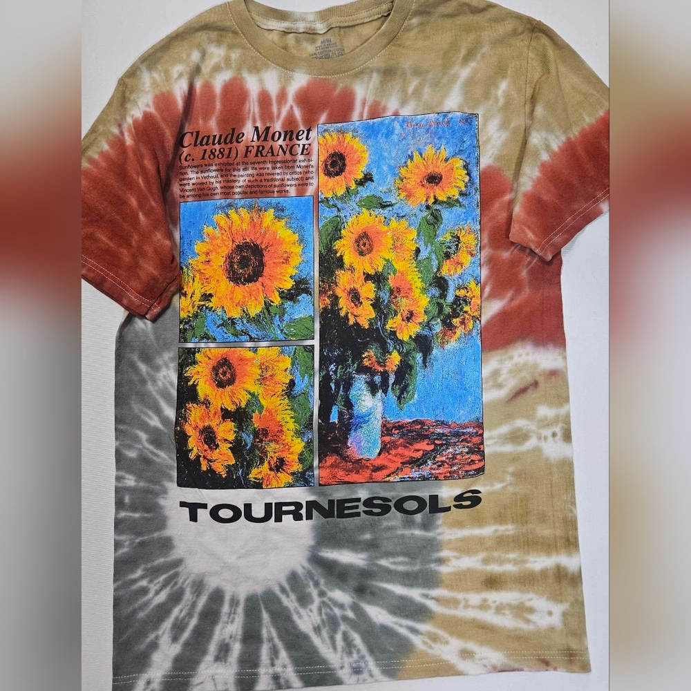CLAUDE MONET Mens Graphic‎  "Tournesols" TShirt Art to Wear MediumTee S…